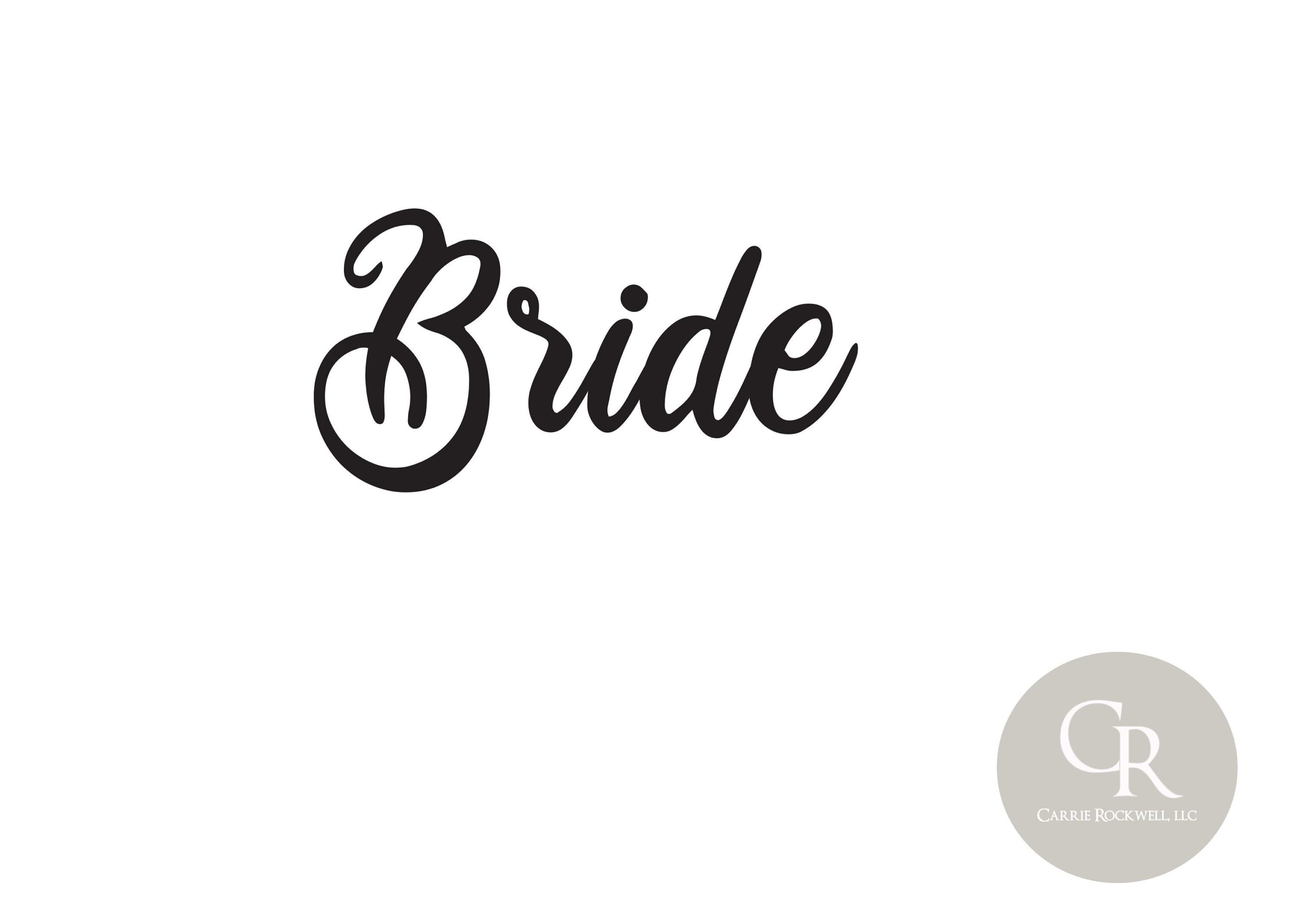 Lettres fantaisie mariée pour sublimation de mariage