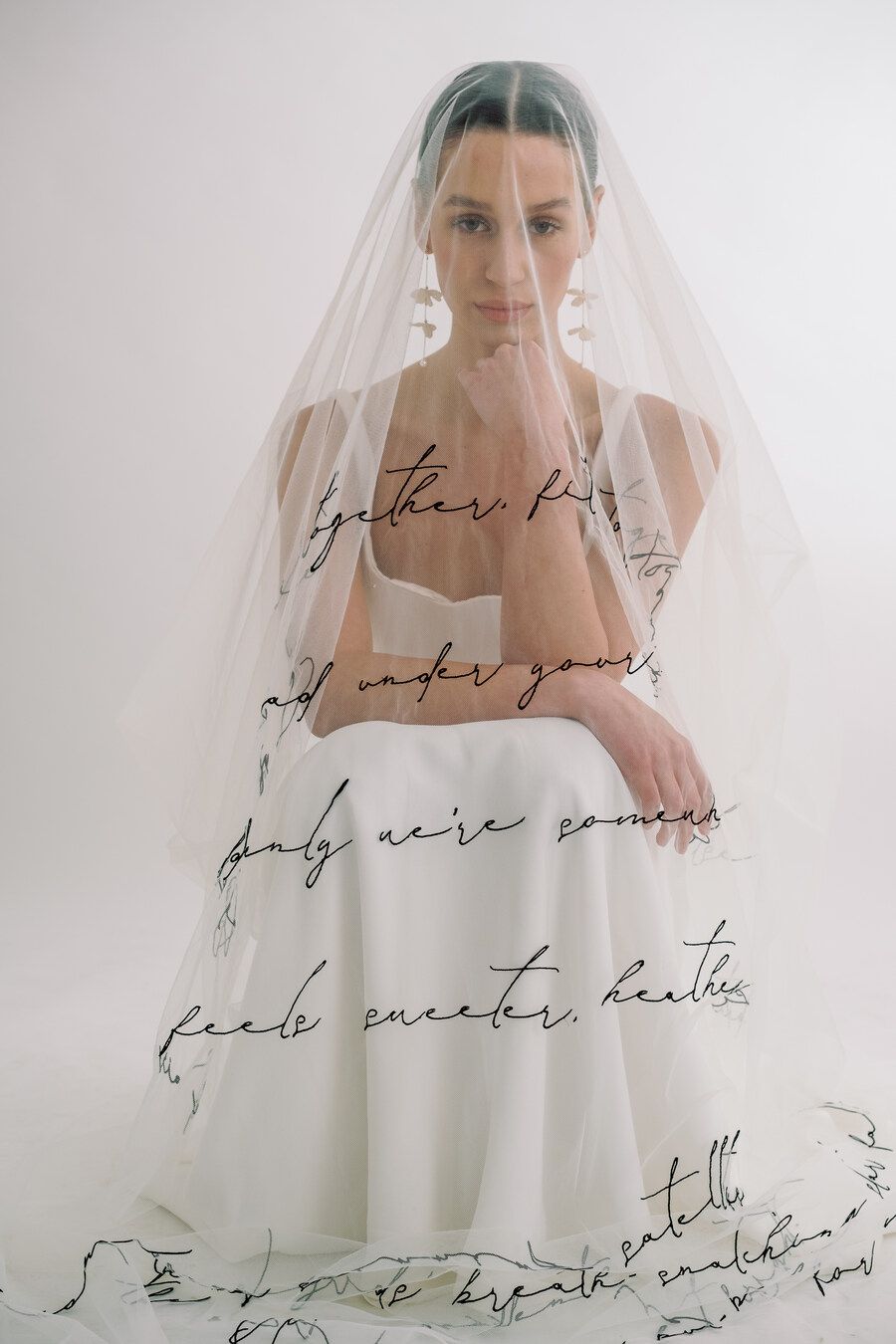 Bespoke wedding veil inspiration; The Black Edit