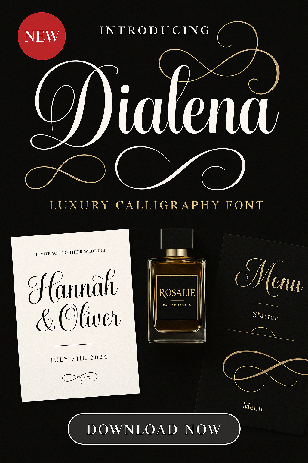 Dialena – Luxury Calligraphy Font