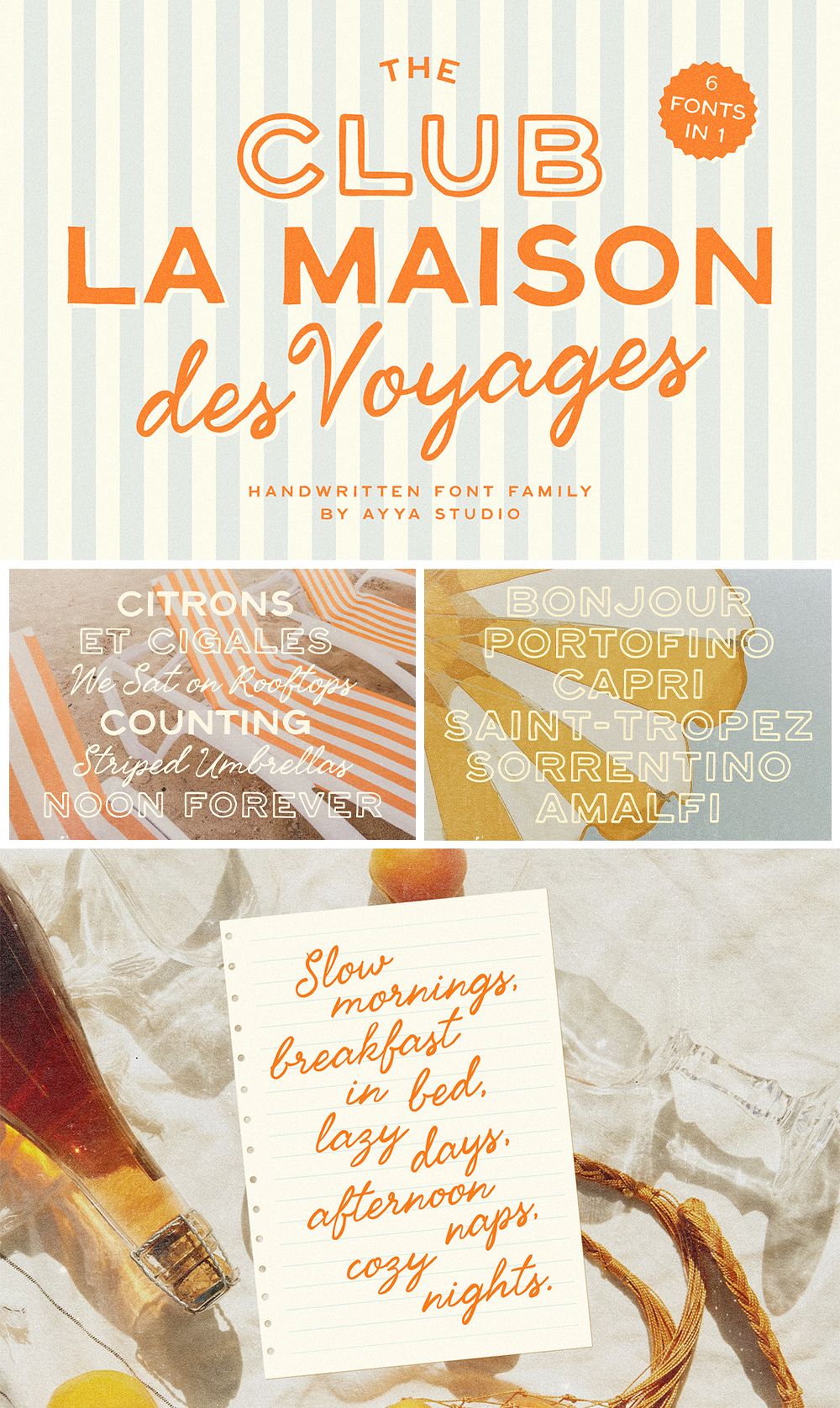 Club La Maison Des Voyages – A Coastal Font Collection