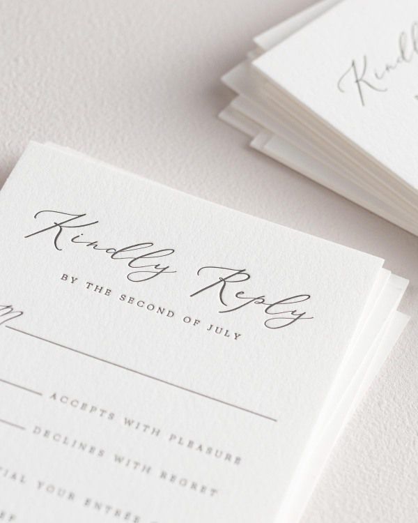 Cecilia Letterpress Wedding Invitations