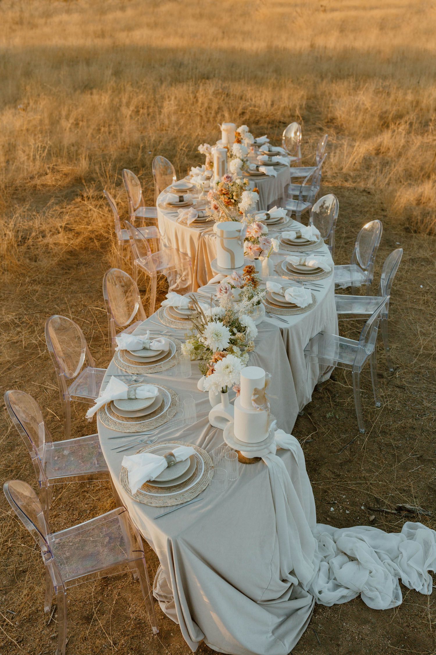 This Joshua Tree Wedding Inspiration Features Macramé Chandeliers + Serpentine Tables