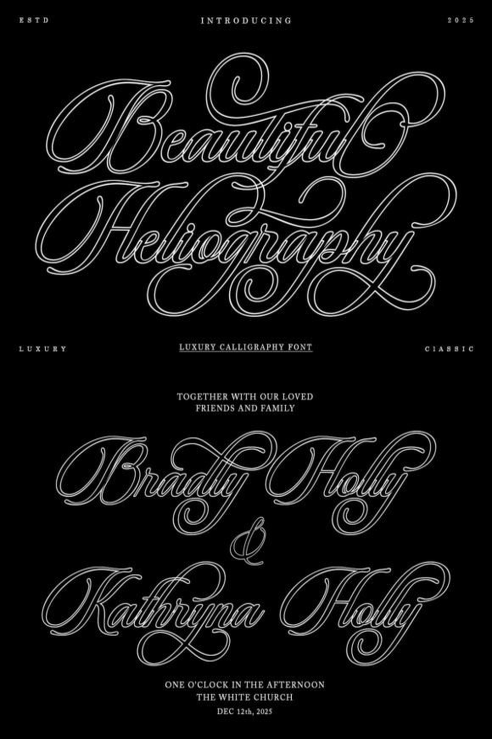 Beautiful Heliography Font: Modern Classic Script for Invitations and Logotypes