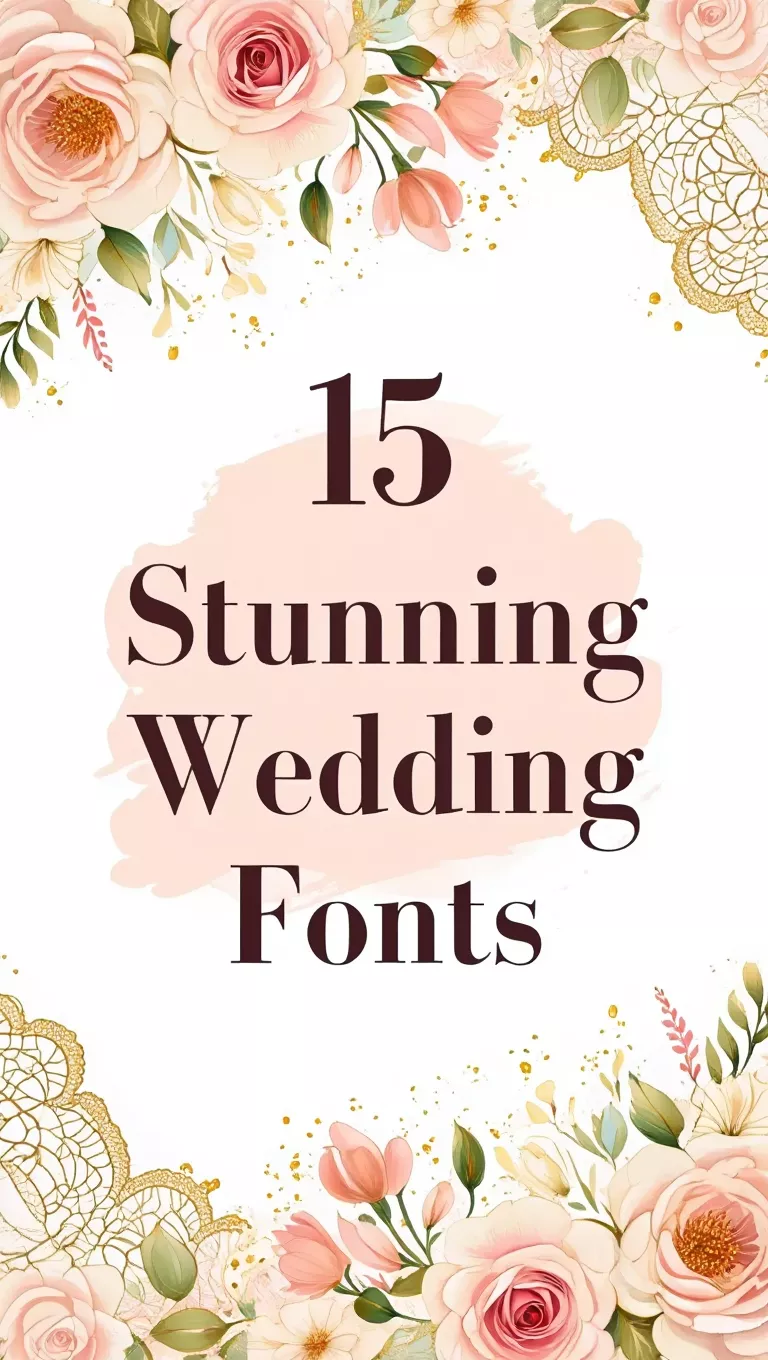 15 Stunning Wedding Fonts for Elegant and Timeless Designs