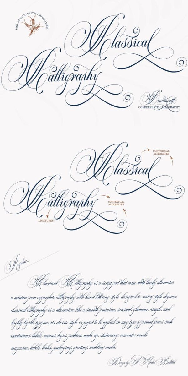 Classical Calligraphy Schriftart Von HKL Studio