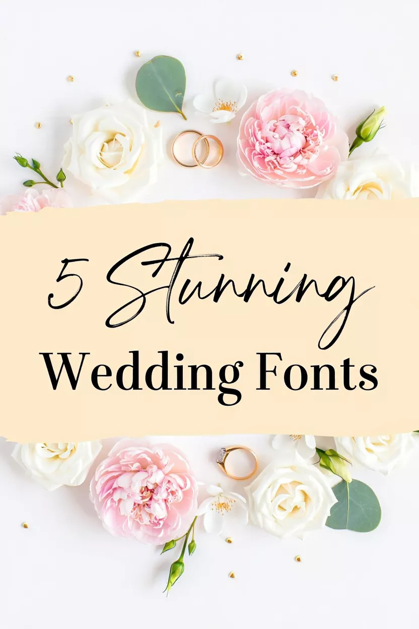 5 Stunning Wedding Fonts for Effortless Elegance and Style