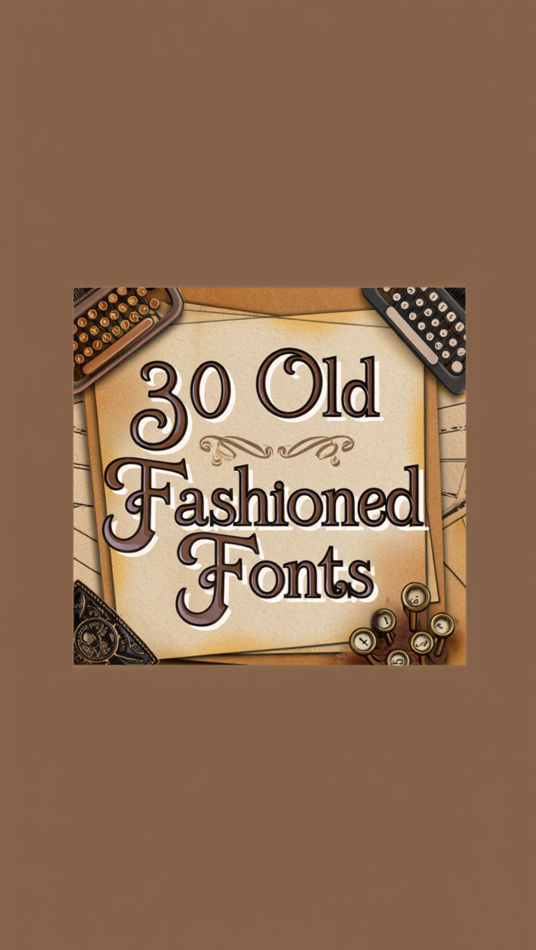 30 Old Fashioned Fonts with Upper & Lower Case — Vintage Style Collection
