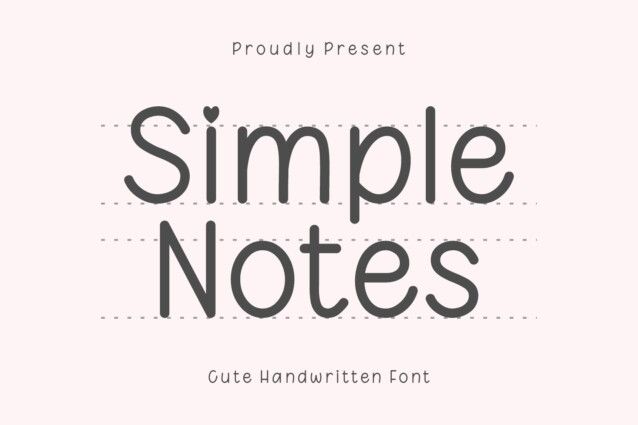 Simple Notes Font