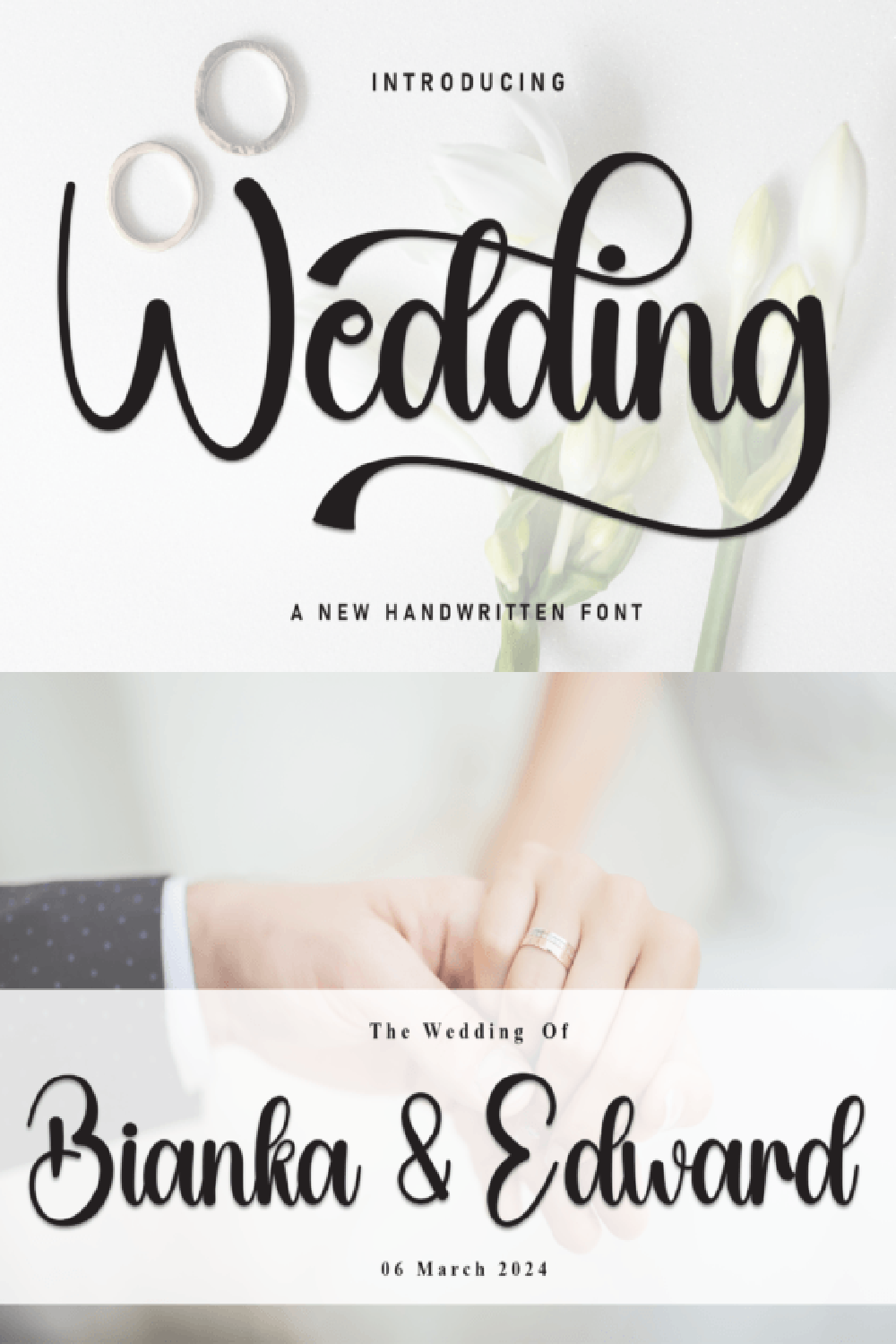 Wedding Font: Charming Handwritten Script for Elegant Invitations and Branding