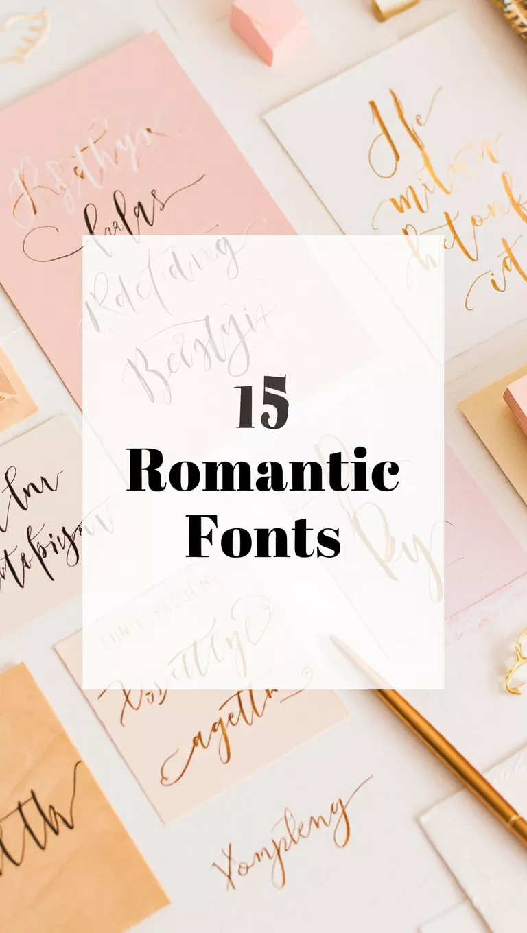 Classic calligraphy alphabet font preview Romantic Fonts for luxury designs