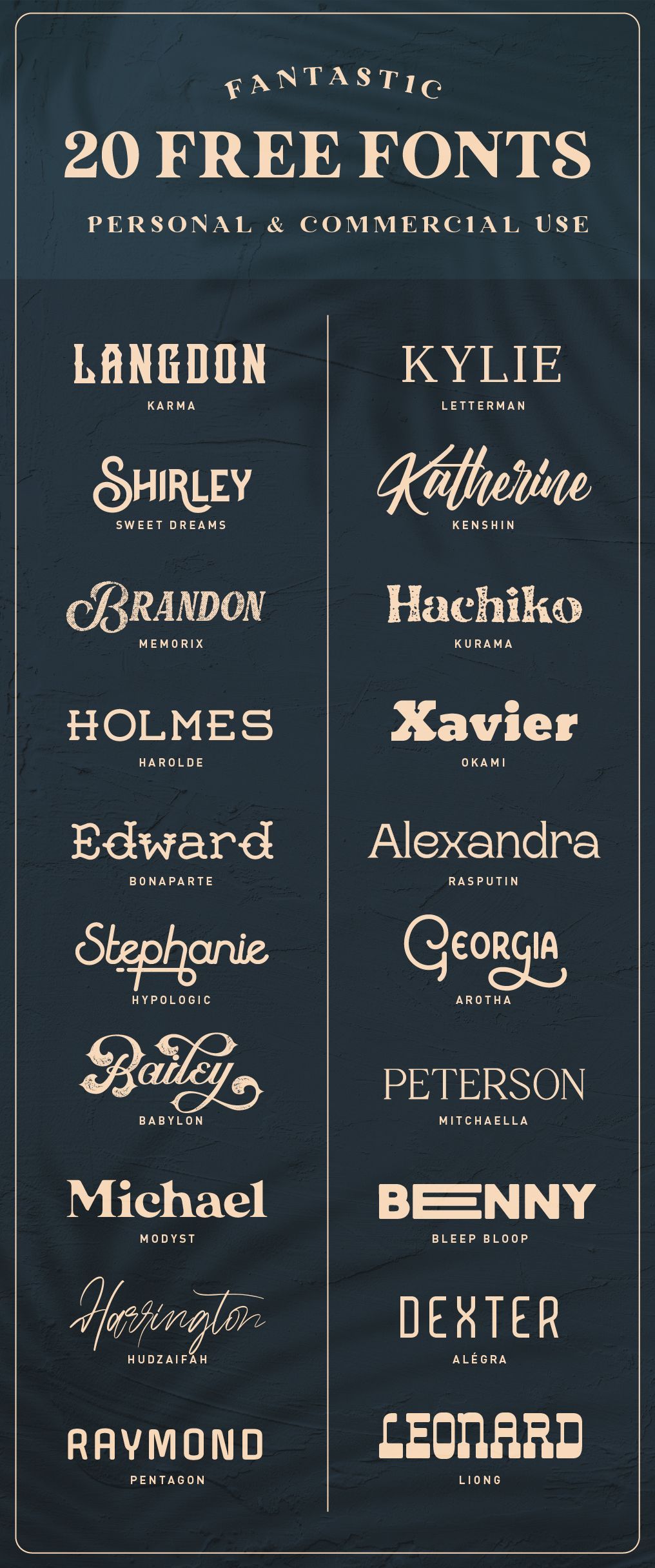 20 Irresistible Free Fonts That Will Make Your Brand Stand Out