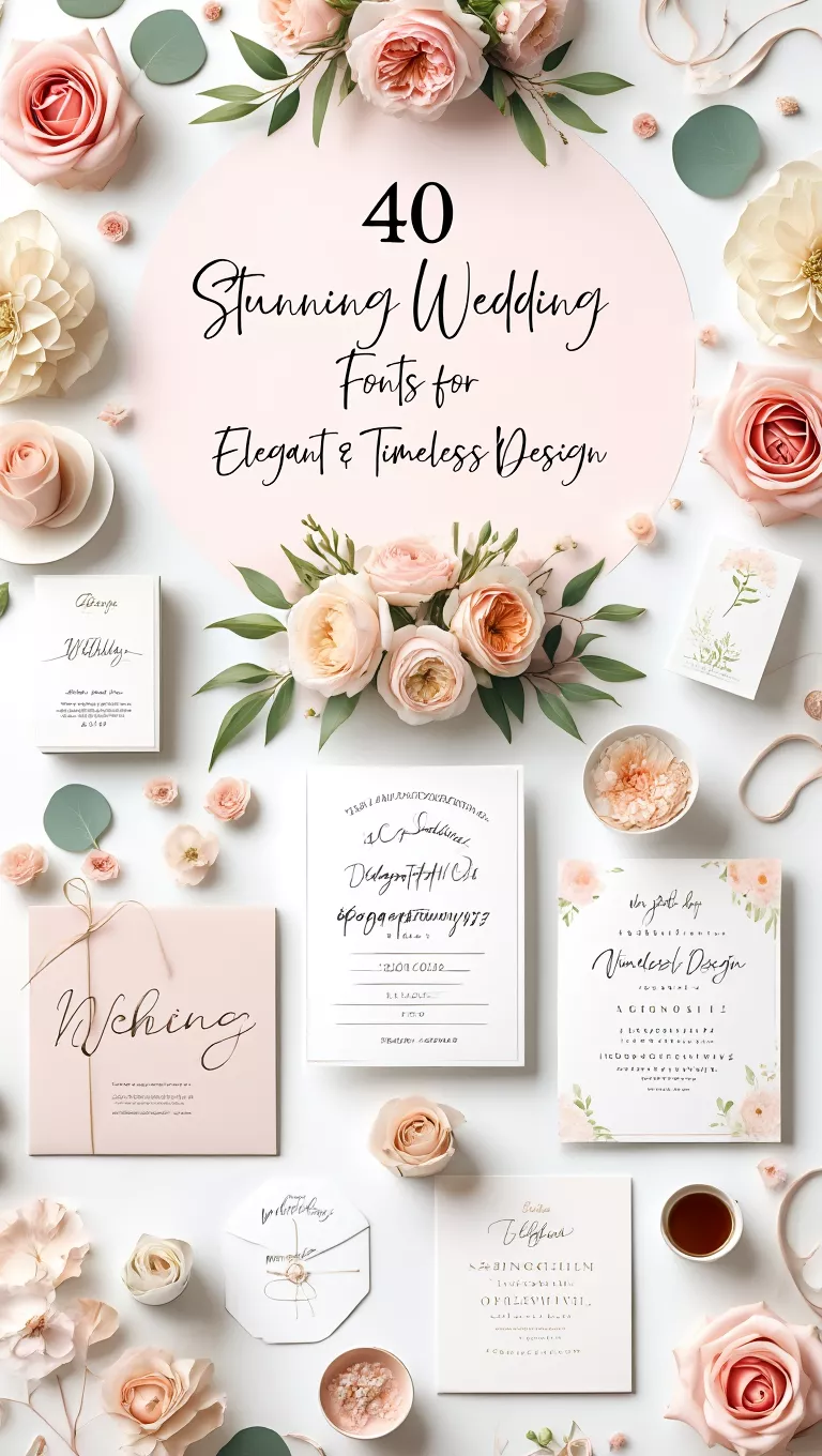 40 Stunning Wedding Fonts for Elegant & Timeless Design
