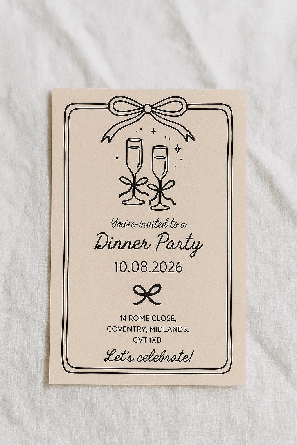 Invitation à un dîner vintage modifiable, modèle imprimable sur toile (téléchargement numérique)