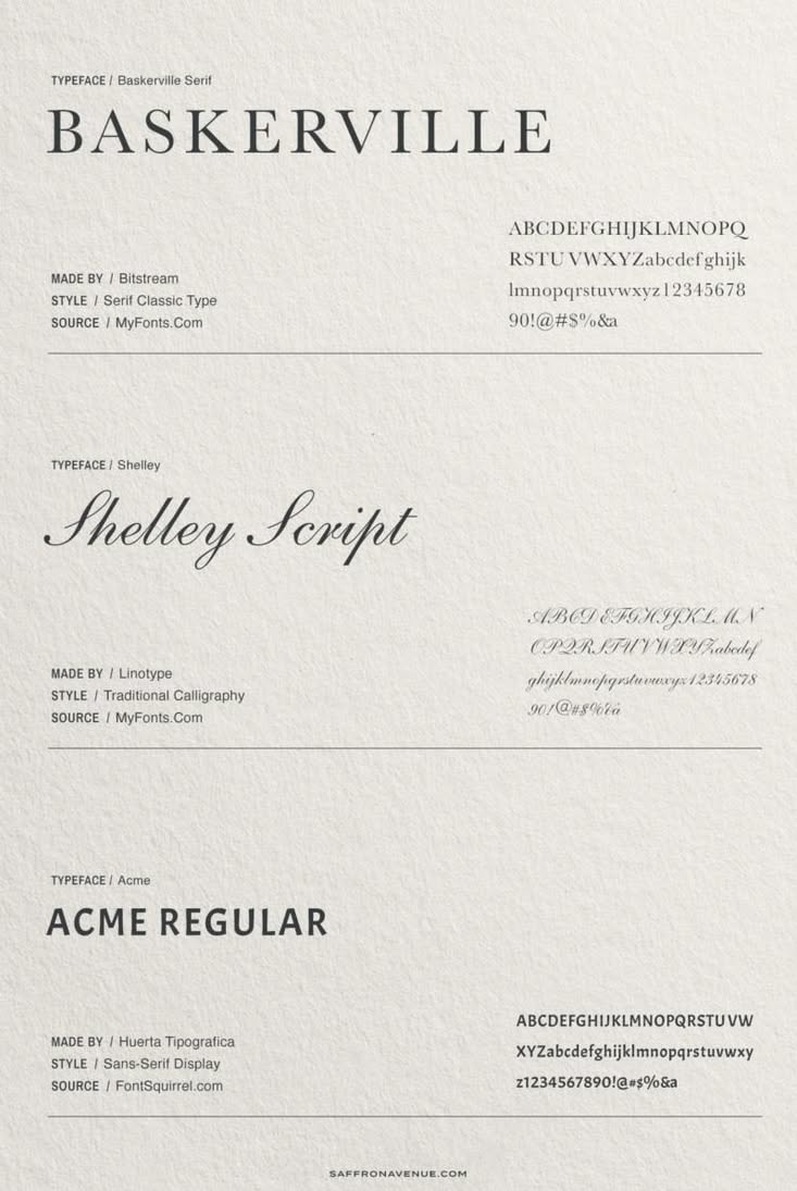 Tuesday Type Tips / A Classic Font Pairing — Saffron Avenue