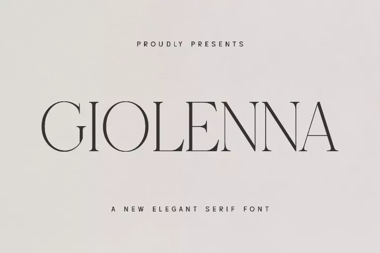 Giolenna Font⏺︎ | Elegant serif fonts, Aesthetic fonts, Magazine fonts☺
