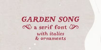 Garden Song Font | Webfont & Desktop