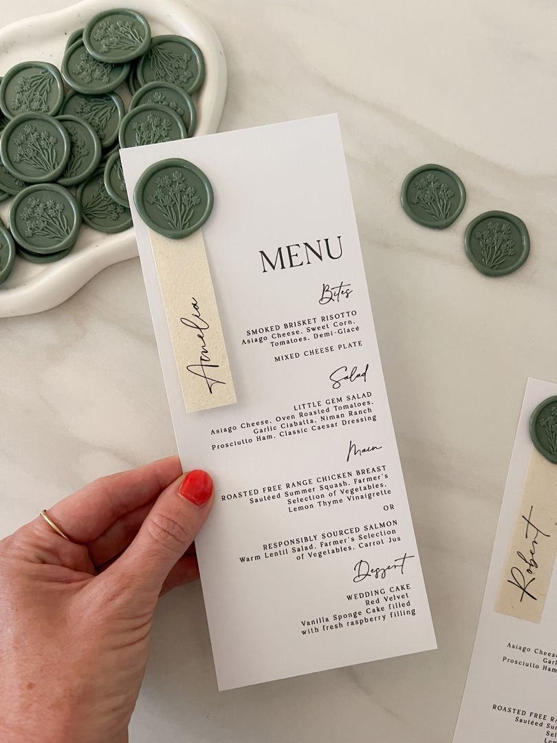 Easy DIY Wedding Menus