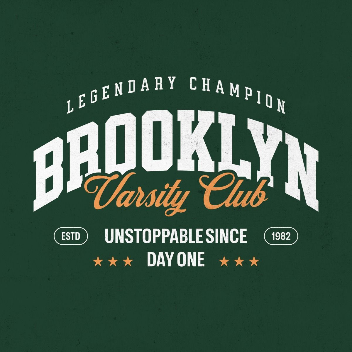 Customizable Brooklyn Varsity Club T-Shirt Design Template