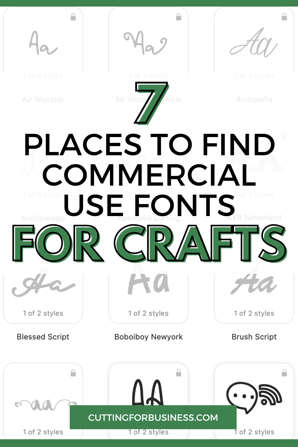 7 Places to Find Commercial Use Fonts for Crafts