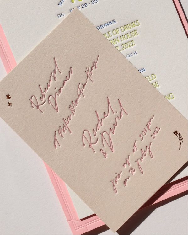 Custom Letterpress and Foil Wedding Invitations