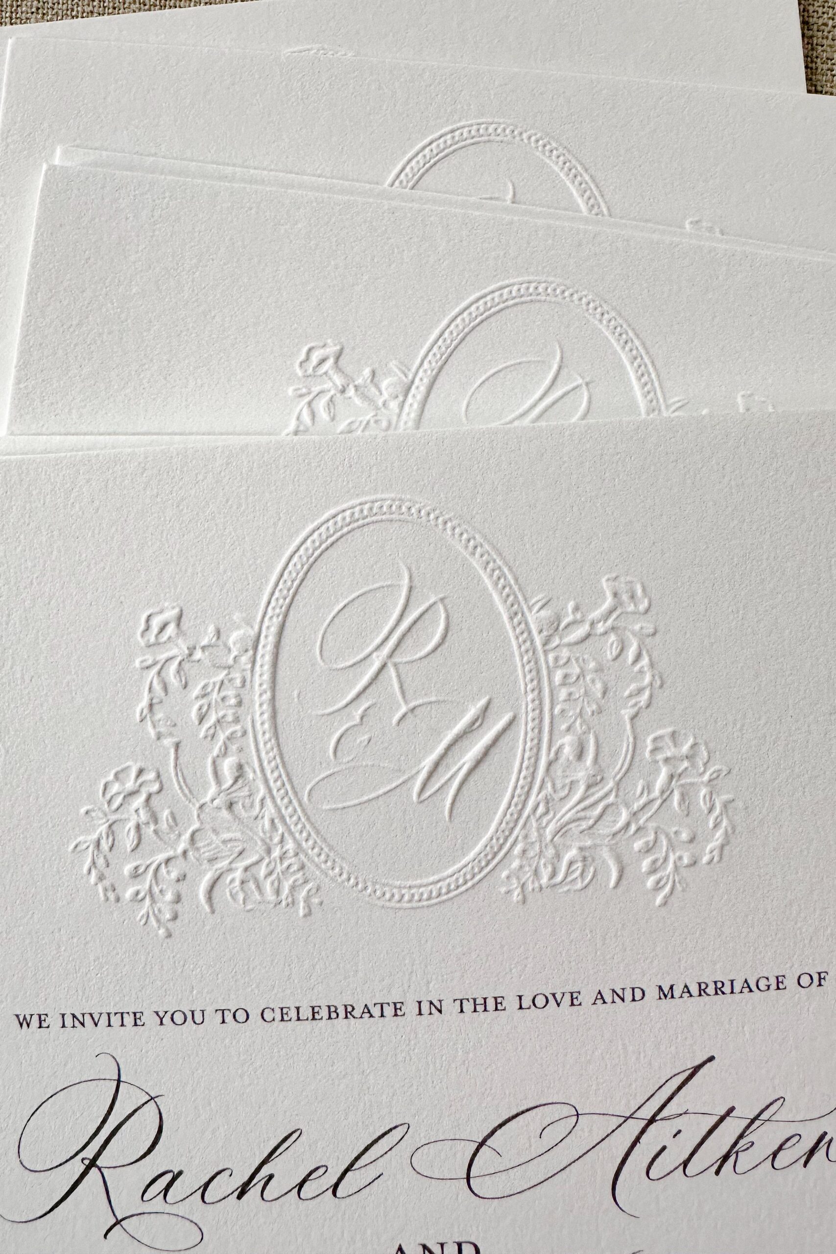 Elevate Your Wedding with Monogrammed Invites!