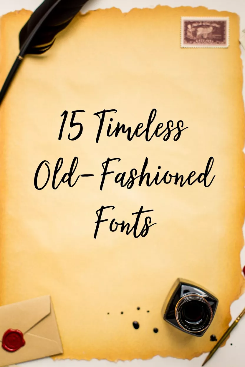 15 Timeless Old-Fashioned Fonts with Letters & Numbers