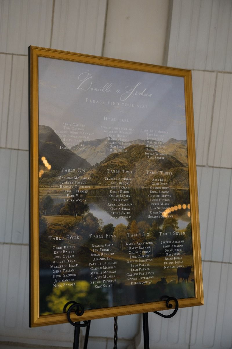 Wedding seating plan — photograph