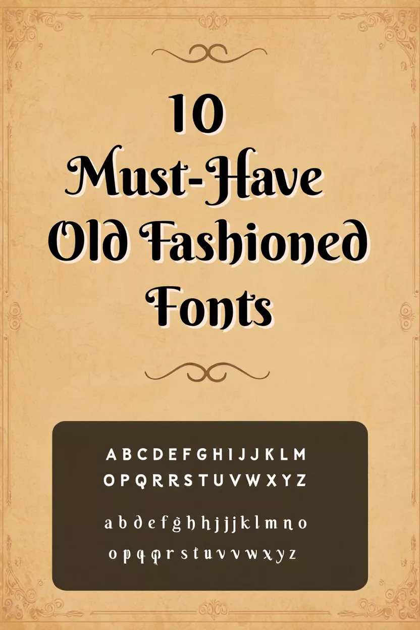 10 Must-Have Old Fashioned Fonts with Upper & Lower Case Perfection