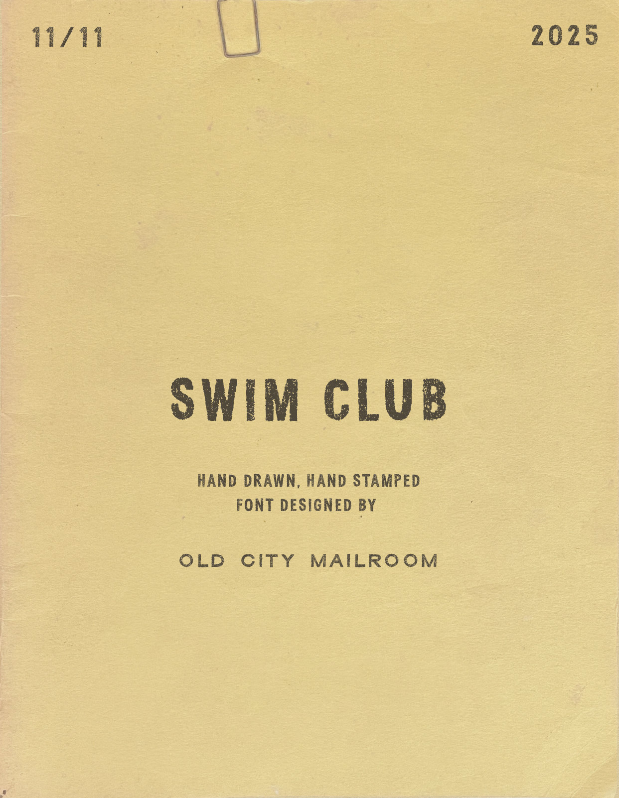 Swim Club Handmade Font