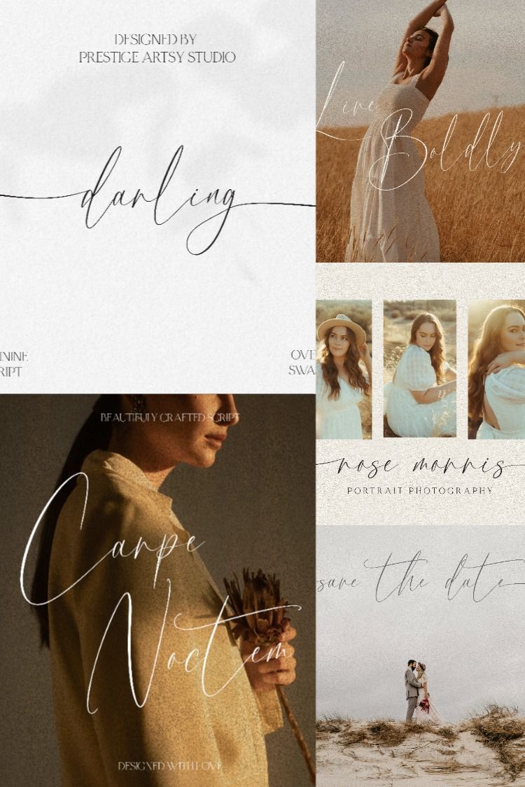 Darling Script Font – Elegant Calligraphy Script with Swashes for Wedding Invites, Branding & Cricut