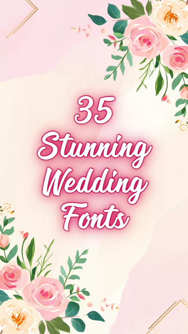 35 Stunning Wedding Fonts for Elegant Design & Branding