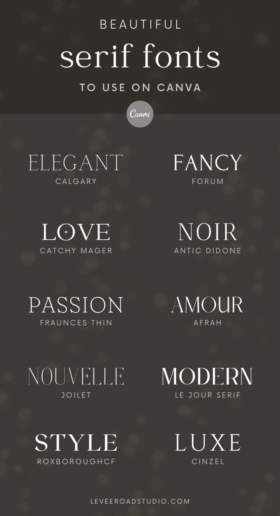 Modern Serif Fonts: Elevate Your Canva Designs with These Wedding Fonts and Font Combo