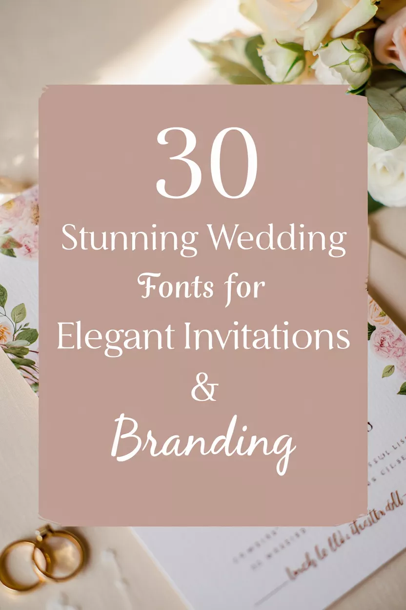 30 Stunning Wedding Fonts for Elegant Invitations & Branding