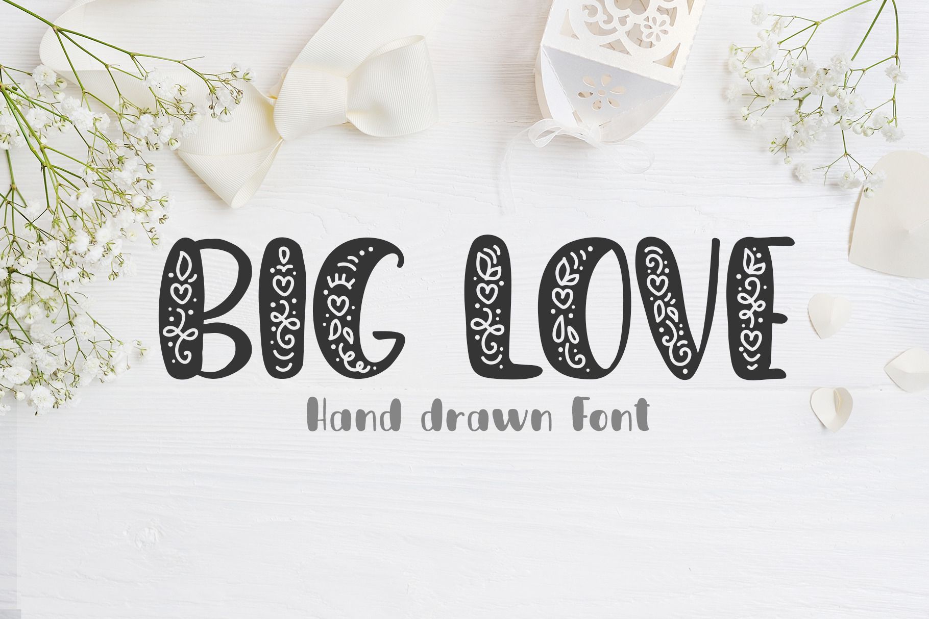 Big Love Hand Drawn Font by Happy Letters | Creative Market