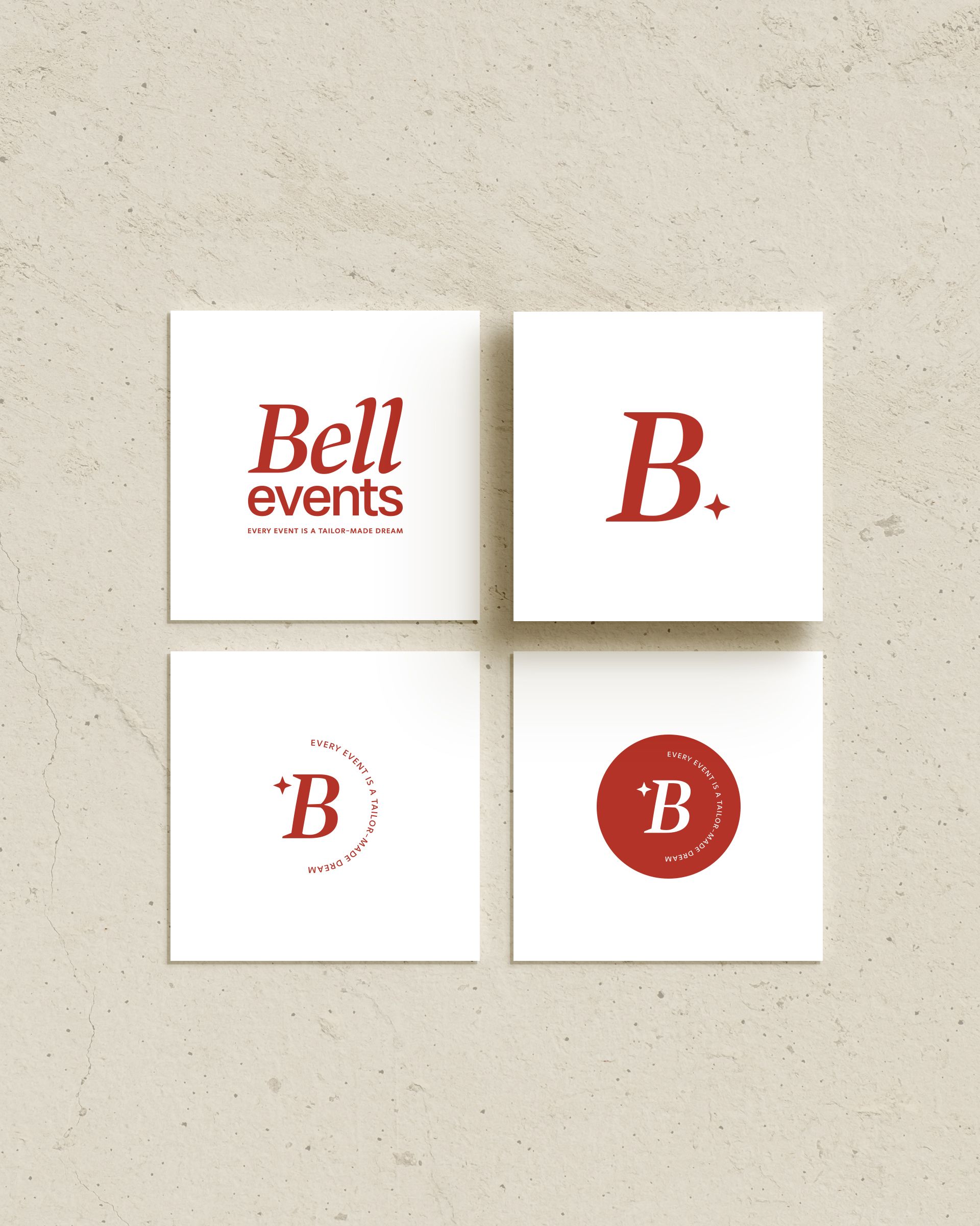 Bellevents brand identity design — SB DESIGN