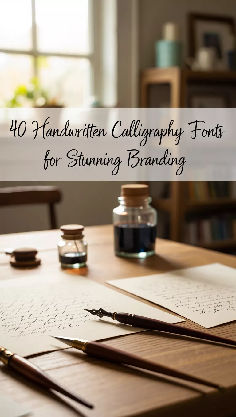40 Handwritten Calligraphy Fonts for Stunning Branding & Design