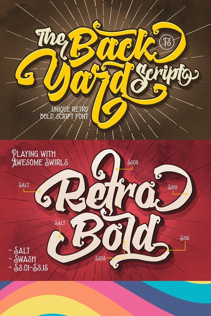 How to build visuals with fonts retro vintage