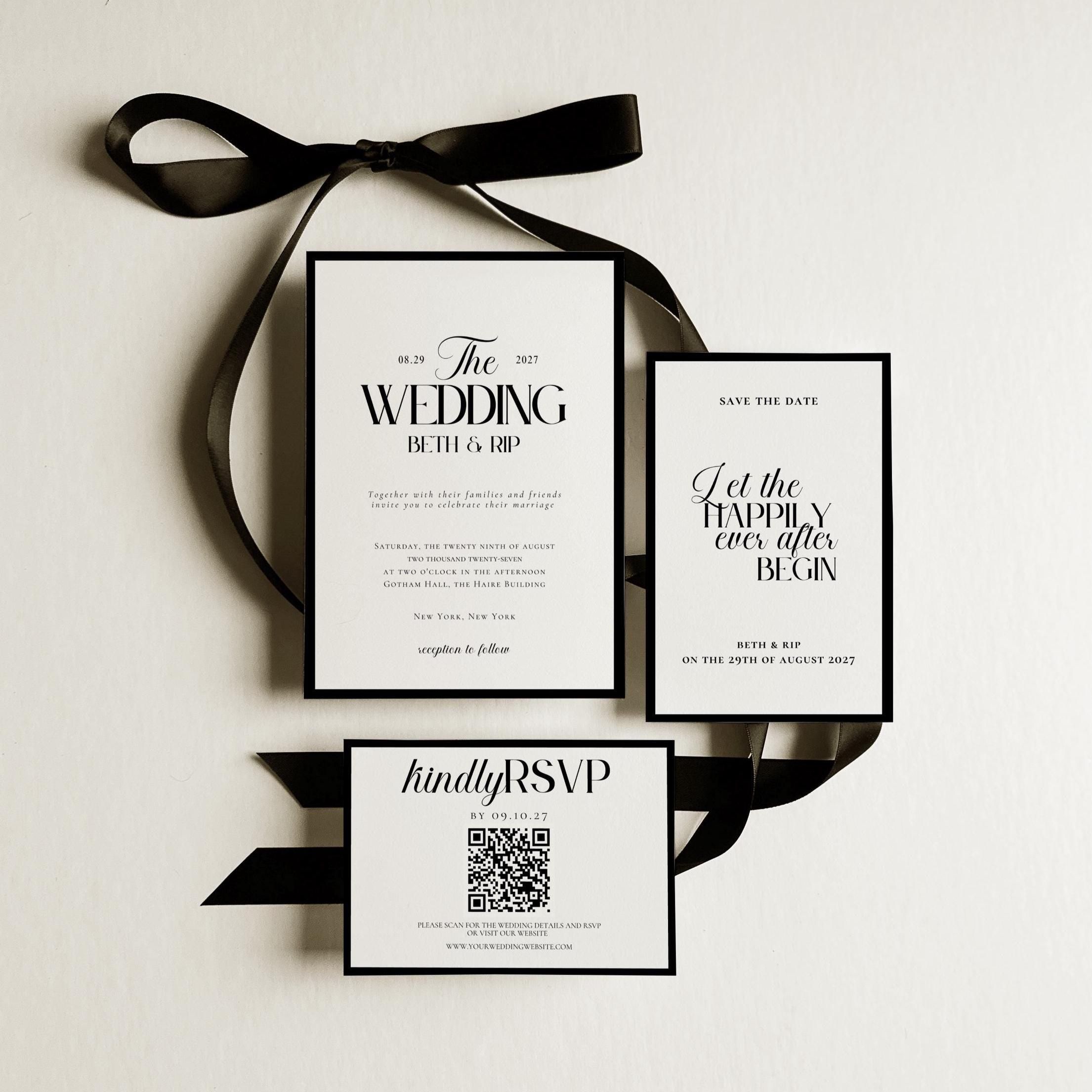 Editable Wedding Invitations for Last Minute Weddings Need wedding invitations fast? Shop ele…