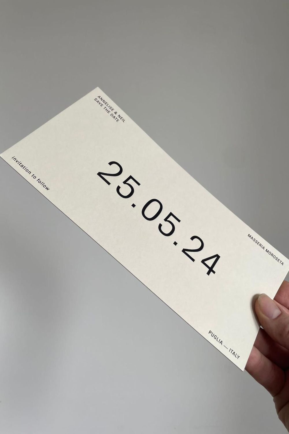 Minimal and Bold Hot Foil Save the Dates