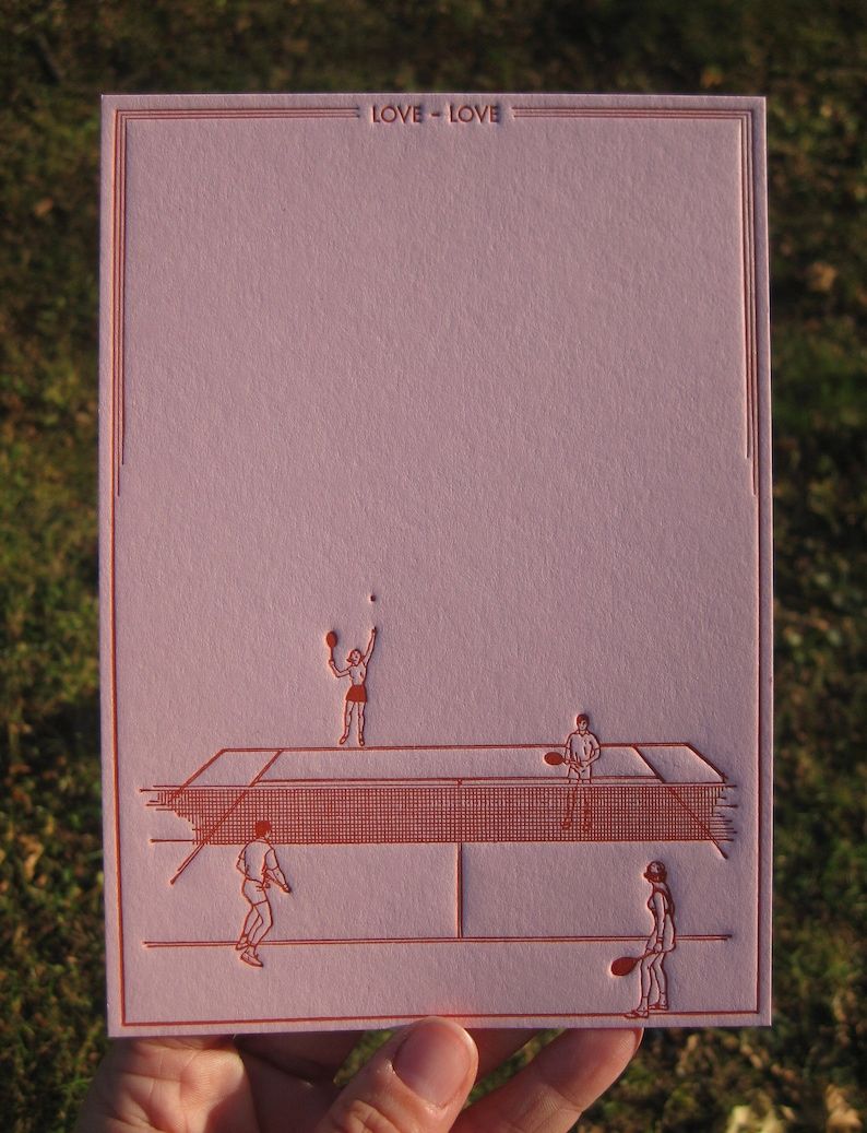 Valentines Day Retro LOVE LOVE Letterpress Stationery Set — Etsy