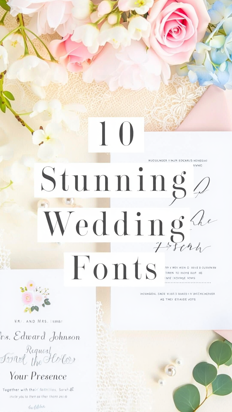 10 Stunning Wedding Fonts for Elegant Invitations & Designs