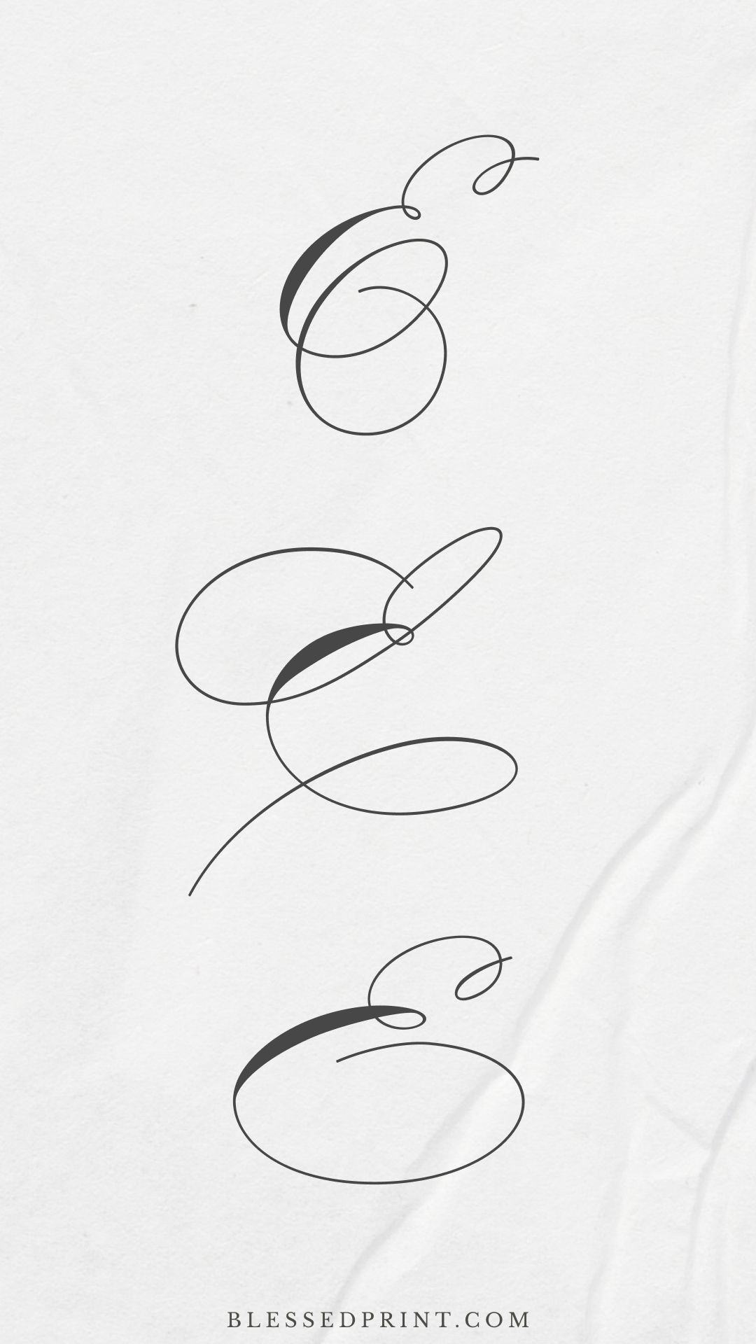 Calligraphic E Monogram Variations for Wedding Designs