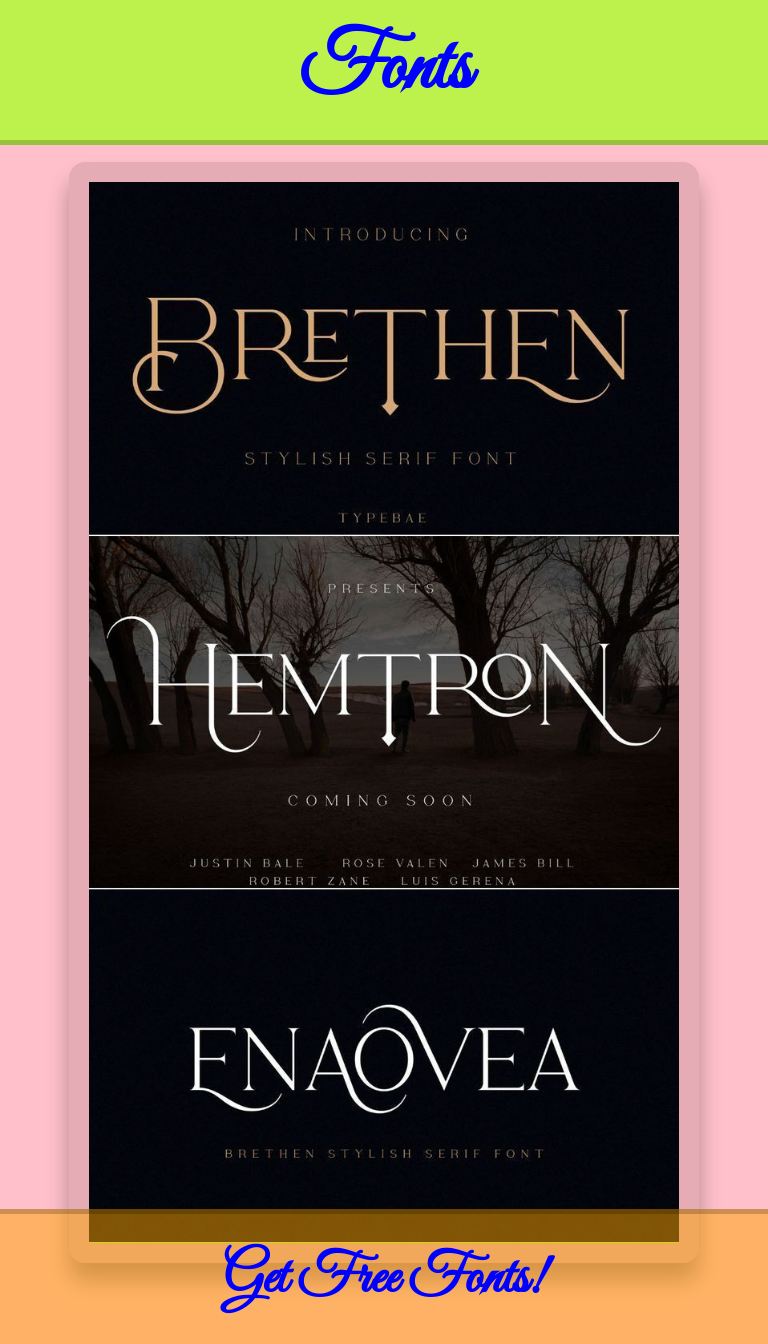 Essential Fonts for Design Professionals: Elegant, Aesthetic, Classic