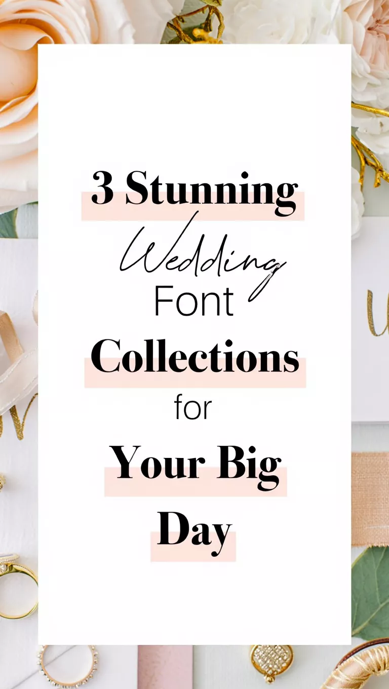 3 Stunning Wedding Font Collections for Your Big Day
