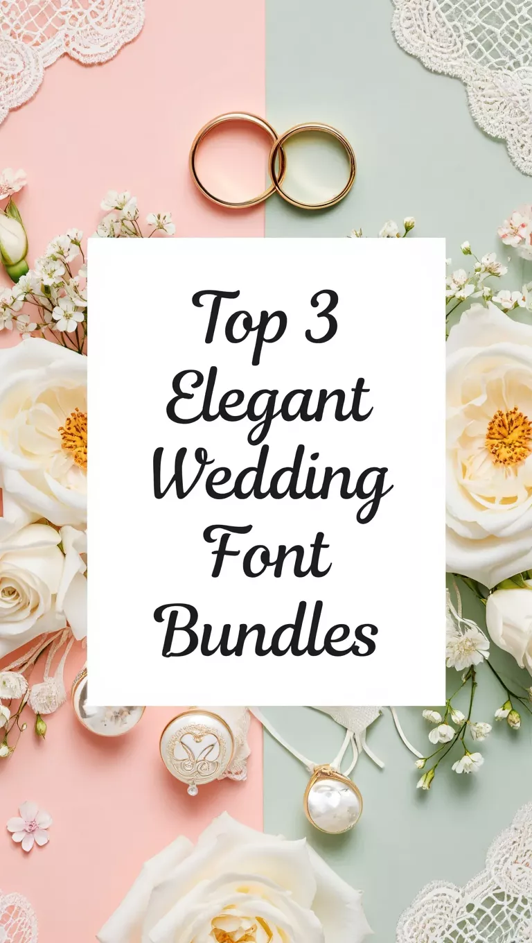 Top 3 Elegant Wedding Font Bundles for Stunning Designs