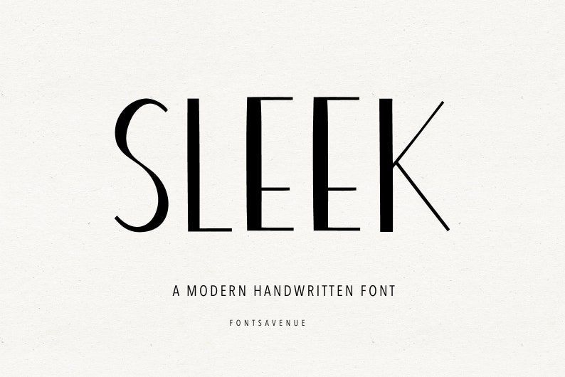 Sleek Font | Modern Clean Font | Sans Serif Handwritten Font | Modern
