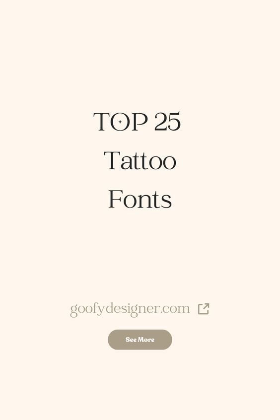 25 Must-see Fonts for Every Tattoo Lover
