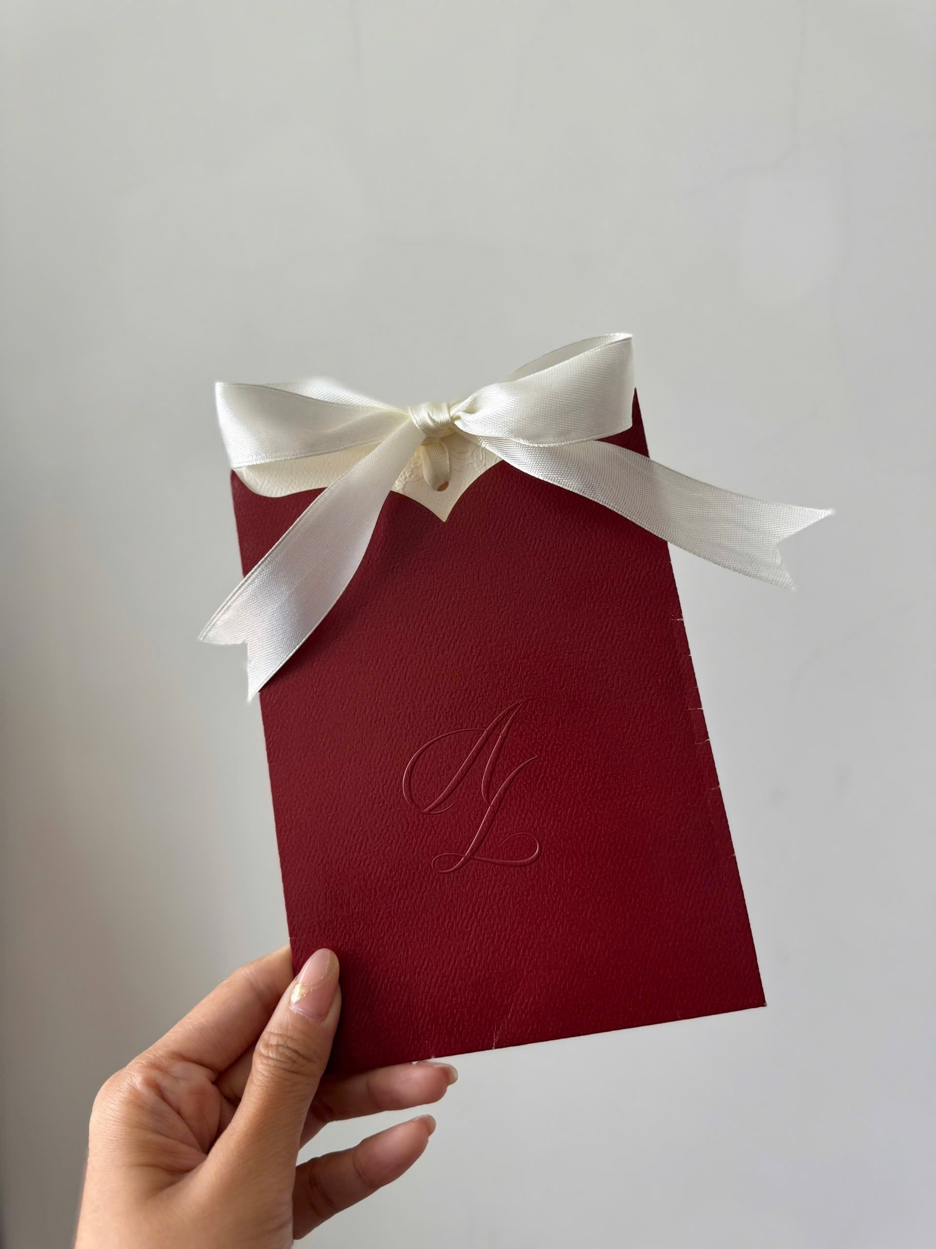 Red paper invitation