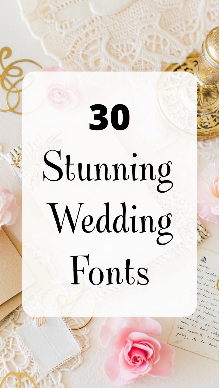 30 Stunning Wedding Fonts for Elegant Branding & Invitations
