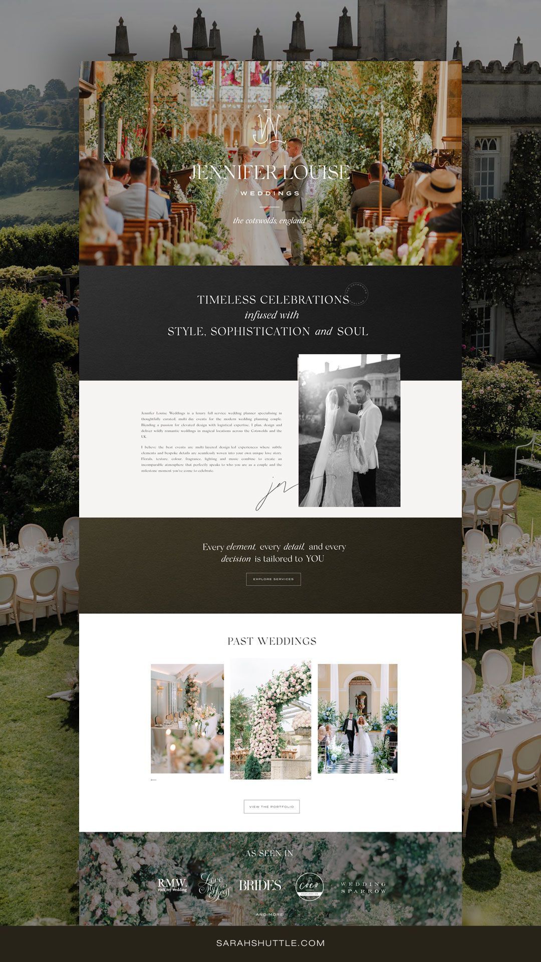 Modern brand and web design for luxury event planner | Luxury branding | Sarah